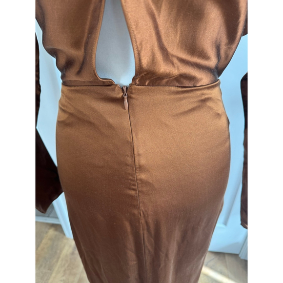 Women's Veronica Beard Long Sleeve Dress Brown Size 2 - Picture 7 of 10